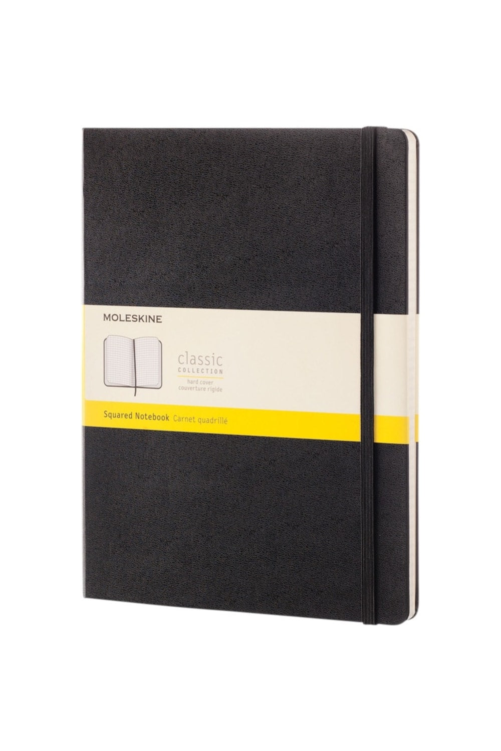 Moleskine Classic XL Hard Cover Squared Notebook (Solid Black) (One Size)