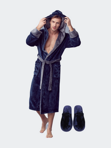 Men's Hooded Plush Robe