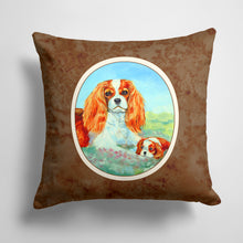 Load image into Gallery viewer, 14 in x 14 in Outdoor Throw PillowCavalier Spaniel Momma&#39;s Love Fabric Decorative Pillow
