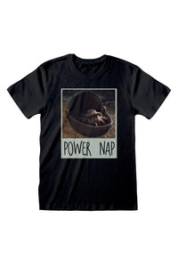 Star Wars: The Mandalorian Womens/Ladies Power Nap Boyfriend T-Shirt (Black)
