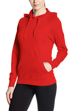 Load image into Gallery viewer, Fruit Of The Loom Ladies Fitted Lightweight Hooded Sweatshirt / Hoodie (240 GSM) (Red)