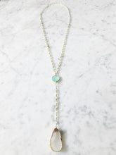 Load image into Gallery viewer, Diana Montecito Necklace in Chalcedony with Druzy Drop