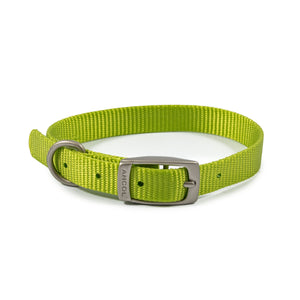 Ancol Padded Nylon Buckle Collar (Lime Green) (20in)