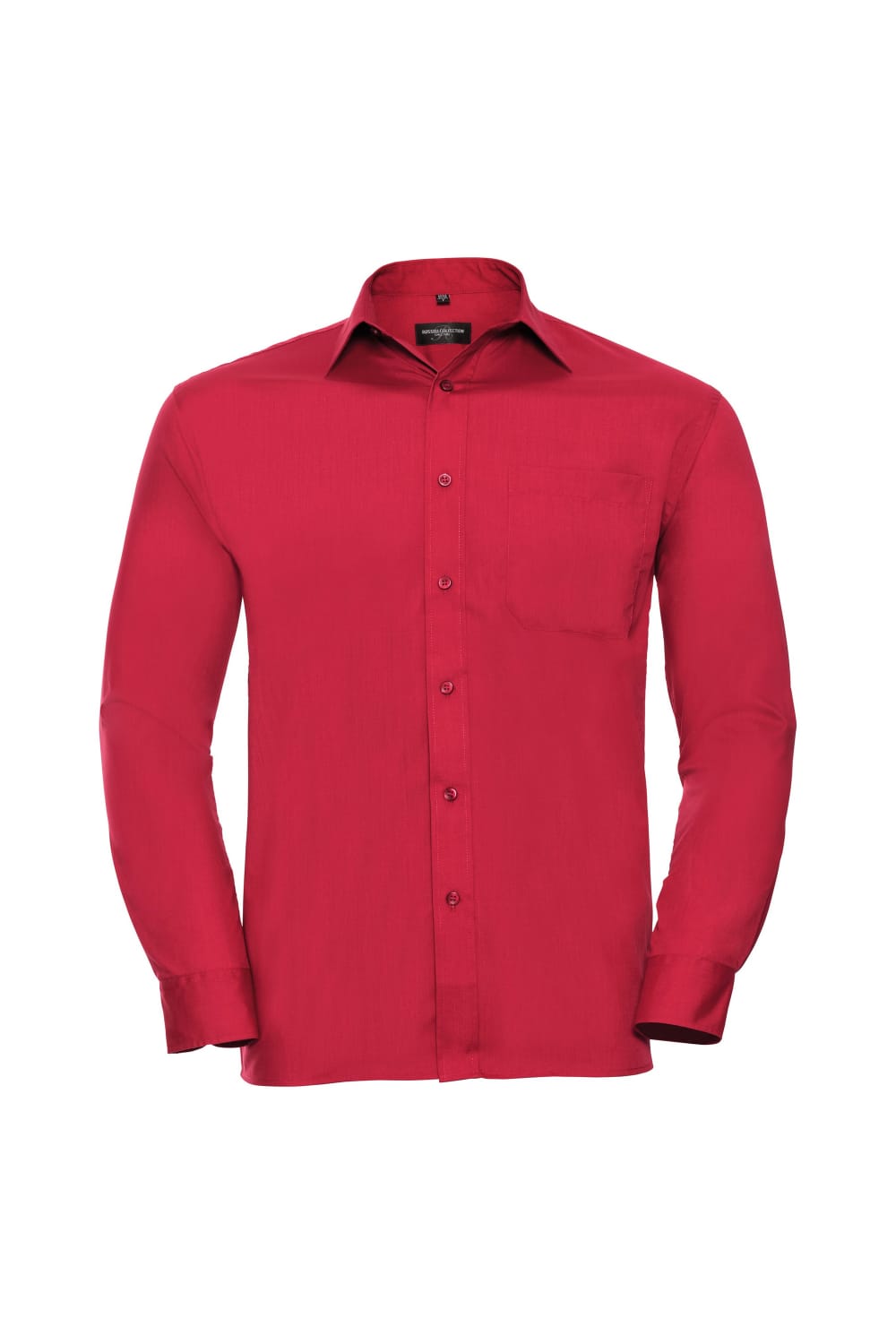 Russell Collection Mens Long Sleeve Easy Care Poplin Shirt