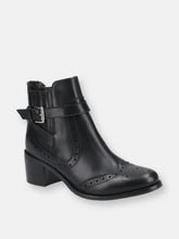 Load image into Gallery viewer, Womens/Ladies Rayleigh Leather Ankle Boots - Black