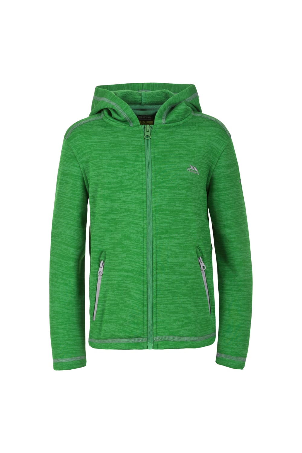 Childrens Boys Shaw Full Zip Hooded Fleece Jacket - Clover Marl