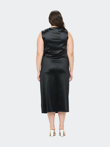 Topanga Satin Stretch Cowl Dress