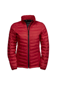 Tee Jays Womens/Ladies Padded Zepelin Jacket (Deep Red)