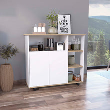 Load image into Gallery viewer, Serbia Kitchen Island, One Cabinet, Four Open Shelves