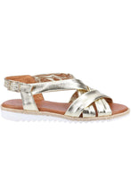 Load image into Gallery viewer, Womens/Ladies Collins Leather Sandals - Gold