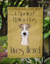 Load image into Gallery viewer, Wire Haired Fox Terrier Spoiled Dog Lives Here Garden Flag 2-Sided 2-Ply
