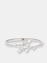 Load image into Gallery viewer, Rhodium Marquise CZ Bangle