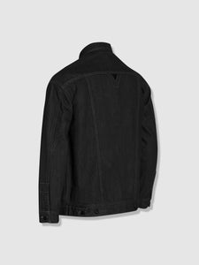 Longer Classic Black Denim Jacket
