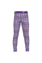 Load image into Gallery viewer, Childrens/Kids Pax Base Layer Trousers - Viola Print