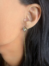 Load image into Gallery viewer, Moon Phases Tack-In Diamond Earrings In 14K Yellow Gold Vermeil On Sterling Silver