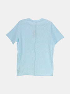 Good Man Brand Men's Blue Topaz Modern Shinjuku Stripe Vee Graphic T-Shirt