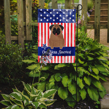 Load image into Gallery viewer, 11&quot; x 15 1/2&quot; Polyester Patriotic USA Pug Brown Garden Flag 2-Sided 2-Ply