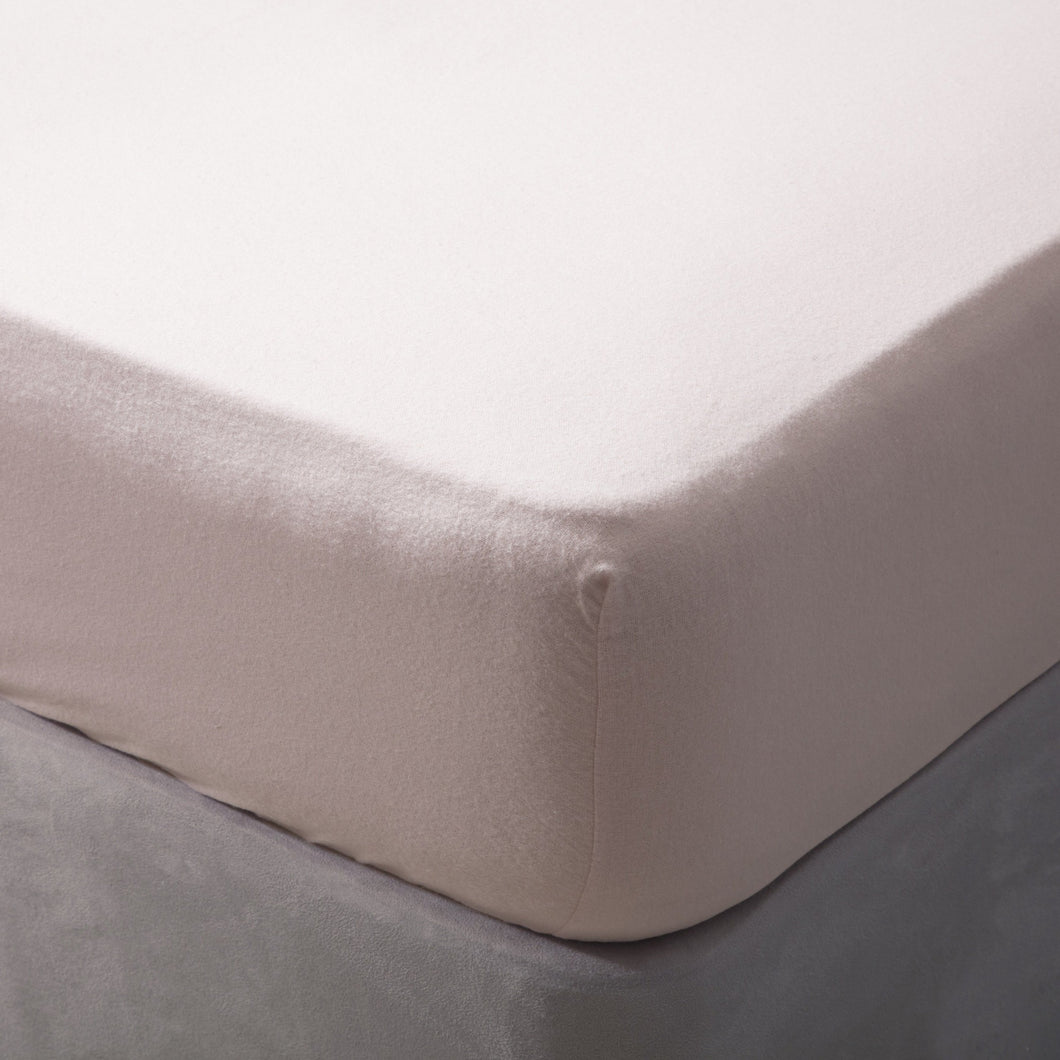 Belledorm Brushed Cotton Extra Deep Fitted Sheet (Powder Pink) (Narrow Full) (UK - Narrow Double)
