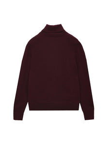 Turtleneck Sweater - Burgundy