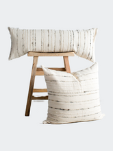 Load image into Gallery viewer, Carmen Pillow - Ivory With Grey/Ivory Stripes