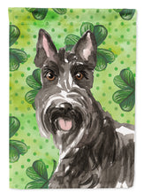 Load image into Gallery viewer, 11 x 15 1/2 in. Polyester Shamrocks Scottish Terrier Garden Flag 2-Sided 2-Ply