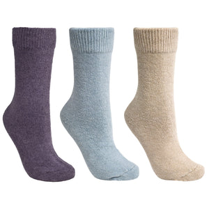 Trespass Womens/Ladies Alert Thermal Boot Socks (Pack Of 3) (Assorted)