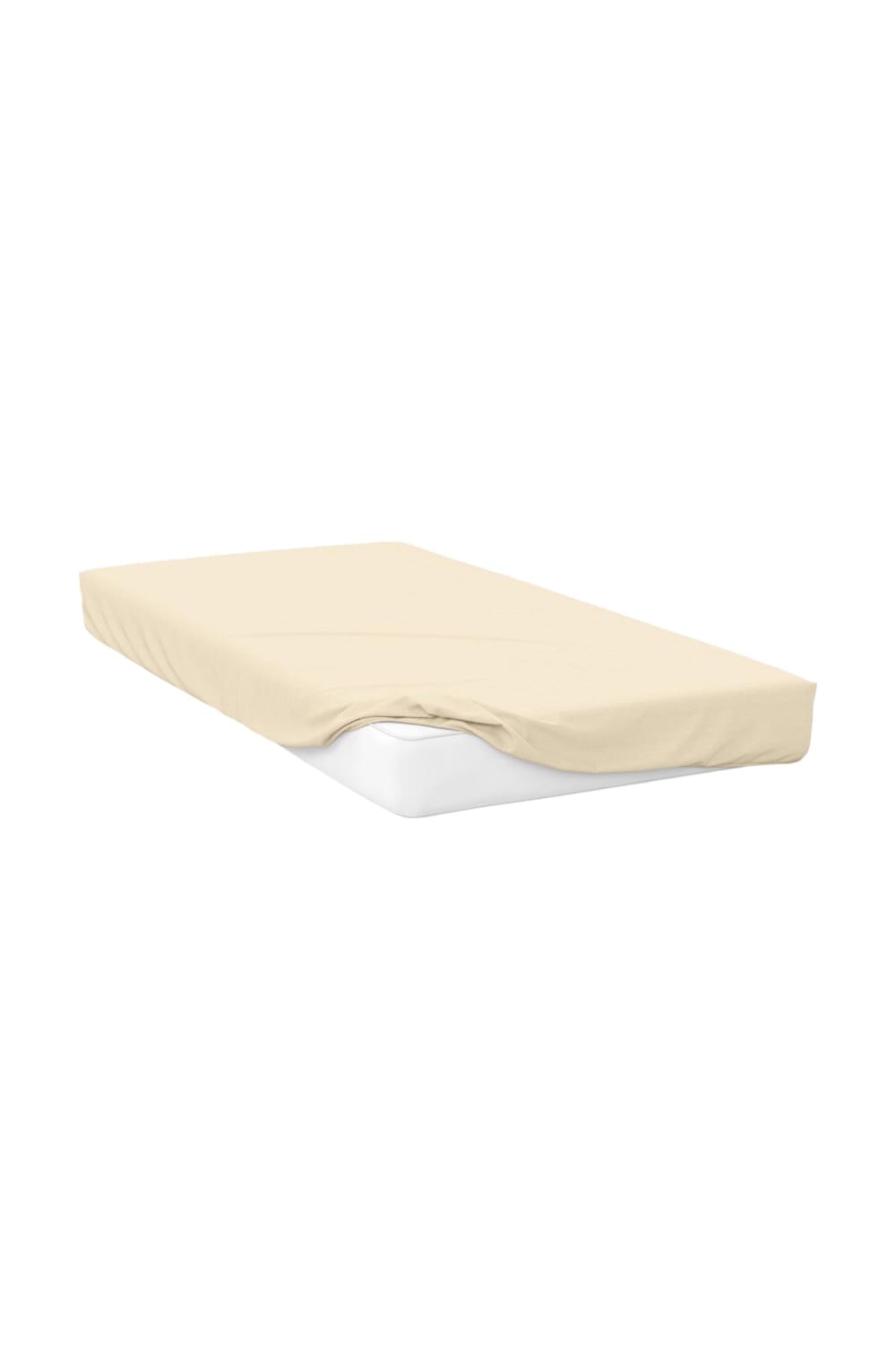 Belledorm Jersey Cotton Deep Fitted Sheet (Ivory) (Full) (UK - Double)