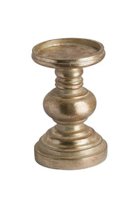 Antique Brass Effect Squat Candle Holder (Antique Brass) (One Size)