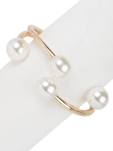 Hinged Pearl Cuff Bracelet