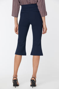 Flared Pedal Pusher Pants - Oxford Navy