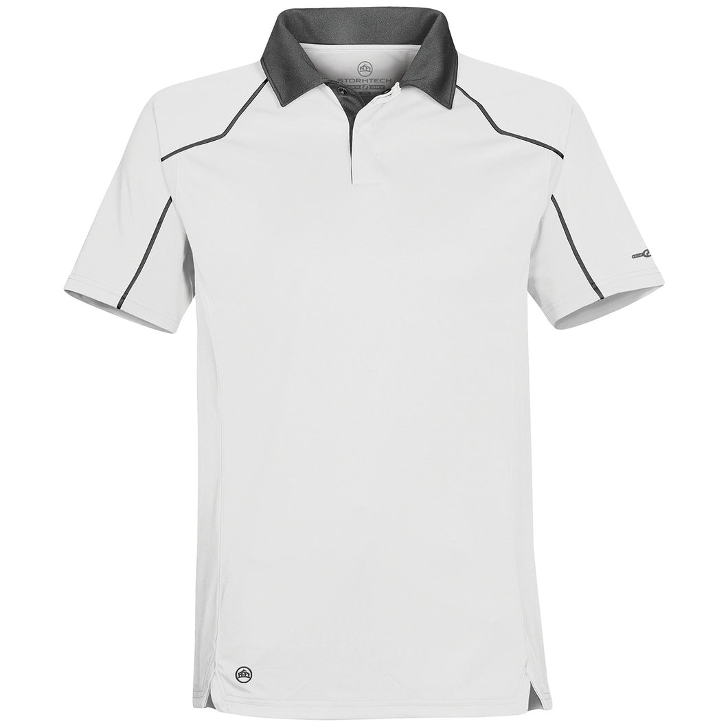 Stormtech Mens Cross Over Performance Short Sleeve Polo Shirt (Tech White/ Graphite)