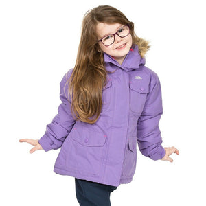 Trespass Childrens Girls Greer Waterproof Parka Jacket (Viola)