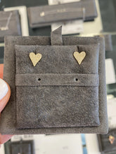 Load image into Gallery viewer, Elongated Pave Heart Studs