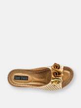 Load image into Gallery viewer, Juliet Gold Wedge Sandals