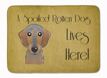 Load image into Gallery viewer, 19 in x 27 in Wirehaired Dachshund Spoiled Dog Lives Here Machine Washable Memory Foam Mat