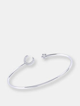 Load image into Gallery viewer, Moonlit Star Adjustable Diamond Cuff In Sterling Silver