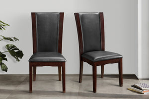 Mesilla Espresso Finish Faux Leather Dining Chair (Set Of 2)
