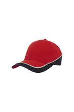 Load image into Gallery viewer, Racing Teamwear 6 Panel Cap - Red/Navy