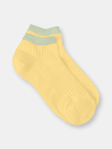 Lemon Yellow Sneaker Block Socks