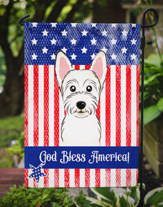 American Flag And Westie Garden Flag 2-Sided 2-Ply
