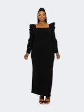 Load image into Gallery viewer, Evangeline Rhinestone Sleeve Dress