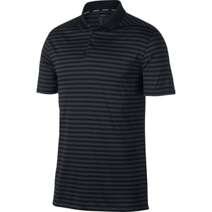 Nike Mens Dry Victory Stripe Polo (Black/Anthracite/Cool Gray)