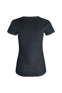 Womens/Ladies Slub T-Shirt - Black