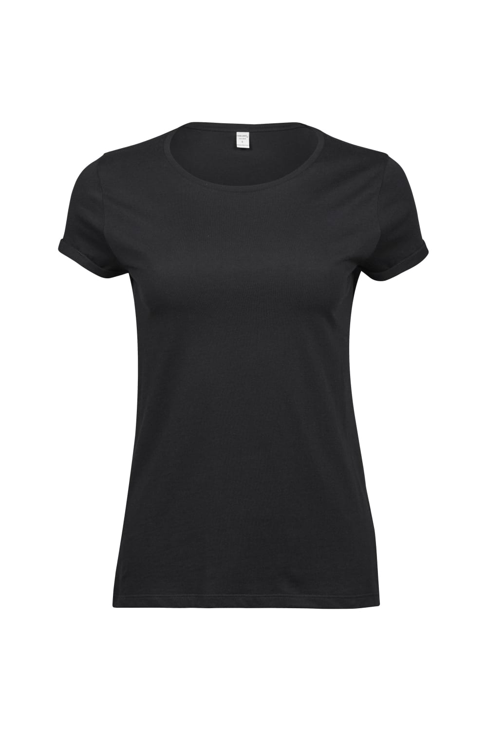 Tee Jays Womens/Ladies Roll-Up T-Shirt (Black)