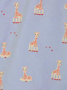 Blue Cotton Giraffe Bodysuits