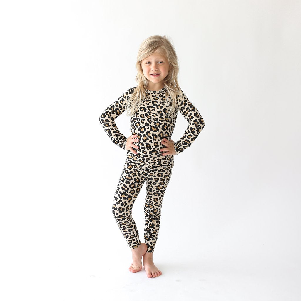 Lana Leopard Tan Long Sleeve Pajamas