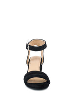 Load image into Gallery viewer, Amelia Black Minimalist Block Heel Sandal