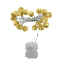 Load image into Gallery viewer, Battery Operated String Lights with 20 Gold Balls