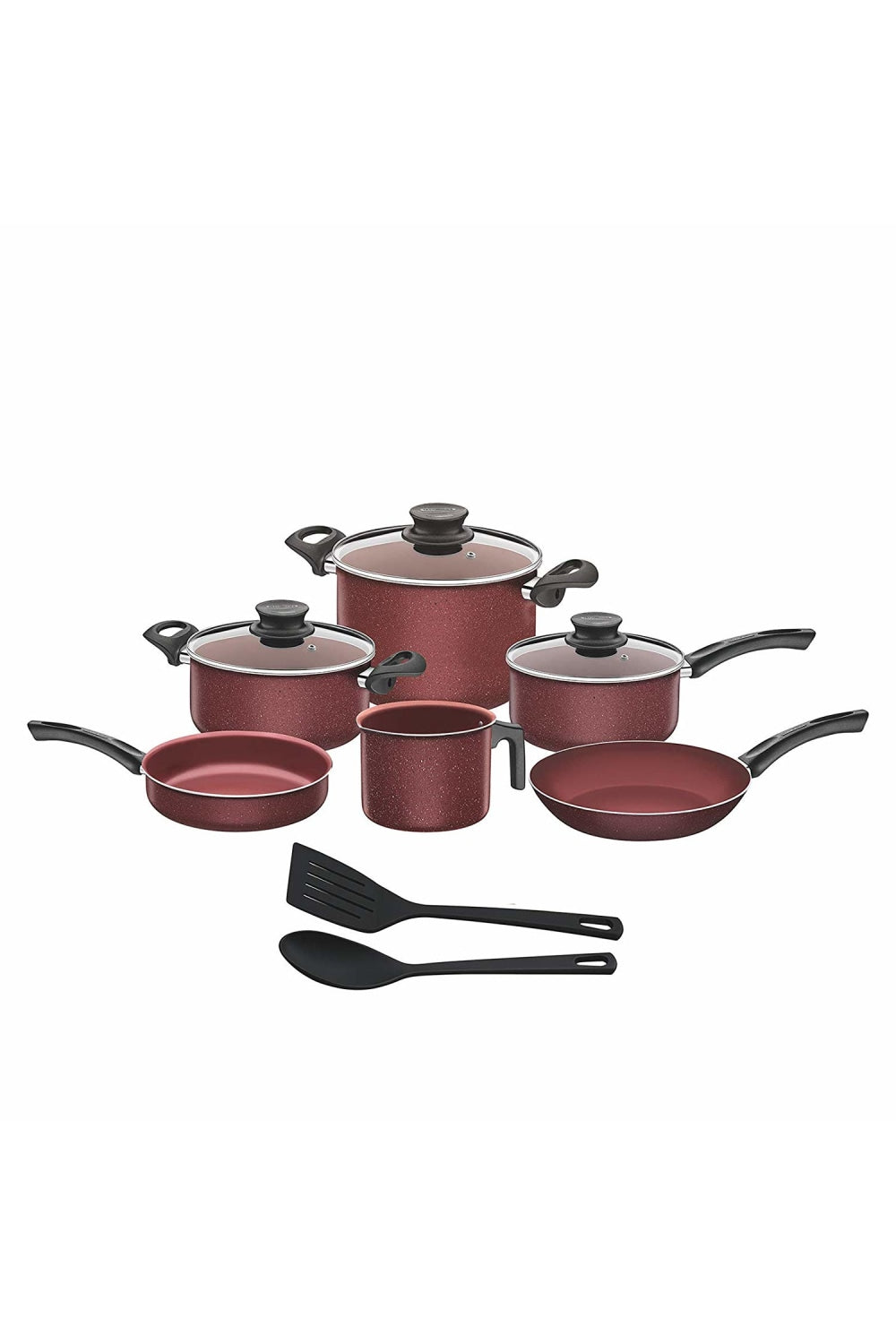 Paris Granito Cookware Set In Red - Pack Of 10