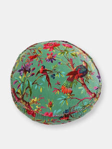 Riva Home Birds Of Paradise Floral Pattern Round Cushion Cover